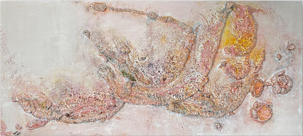 Mashrooms — Técnica mixta, arte abstracto